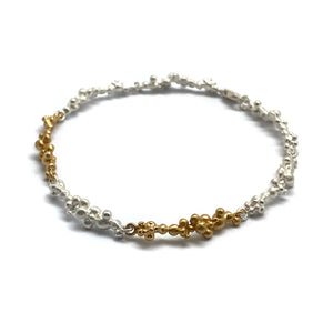 Mixed Metal Granulated Bracelet-Bracelets-Anna Krol-Pistachios