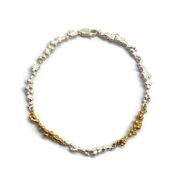 Mixed Metal Granulated Bracelet