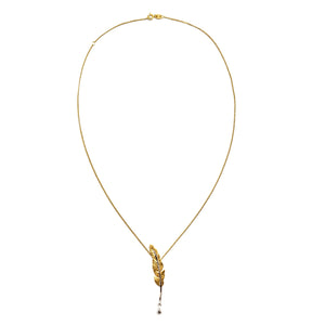 Mixed Metal Leaf Necklace-Necklaces-Manali Shinde-Pistachios