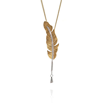 Mixed Metal Leaf Necklace