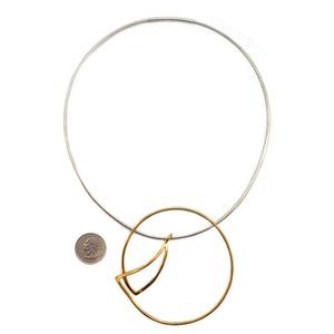 Mixed Metal Oversized Necklace-Necklaces-Claudia Vallejo-Pistachios