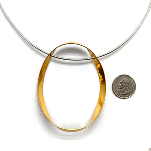 Mixed Metal Serra Necklace-Necklaces-Claudia Vallejo-Pistachios