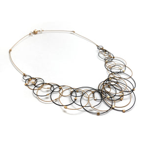 Mixed Stainless Steel Circle Necklace-Necklaces-Meghan Riley-Pistachios