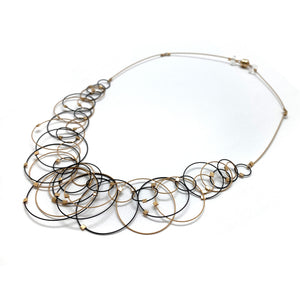 Mixed Stainless Steel Circle Necklace-Necklaces-Meghan Riley-Pistachios
