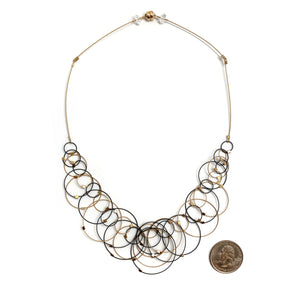 Mixed Stainless Steel Circle Necklace-Necklaces-Meghan Riley-Pistachios