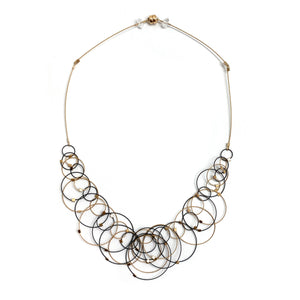Mixed Stainless Steel Circle Necklace-Necklaces-Meghan Riley-Pistachios