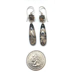 Montana Agate Teardrop Earrings-Earrings-Heather Guidero-Pistachios