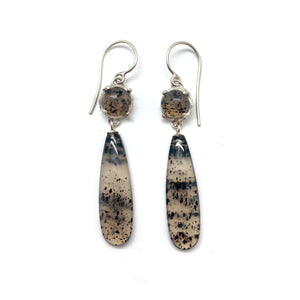 Montana Agate Teardrop Earrings-Earrings-Heather Guidero-Pistachios