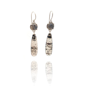 Montana Agate Teardrop Earrings-Earrings-Heather Guidero-Pistachios