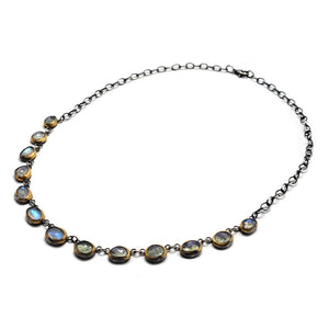 Moonstone and 24k Gold Necklace-Necklaces-Austin Titus-Pistachios