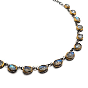 Moonstone and 24k Gold Necklace-Necklaces-Austin Titus-Pistachios