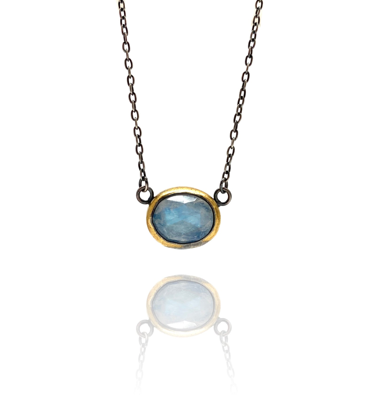 Moonstone and 24k Gold Necklace-Necklaces-Austin Titus-Pistachios