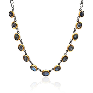 Moonstone and 24k Gold Necklace-Necklaces-Austin Titus-Pistachios