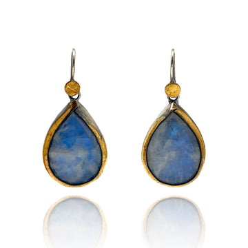 Moonstone and Gold Earrings