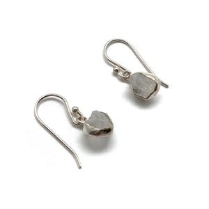 Moonstone and Silver Earrings-Earrings-Julia Cabral-Pistachios