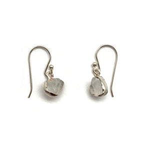 Moonstone and Silver Earrings-Earrings-Julia Cabral-Pistachios