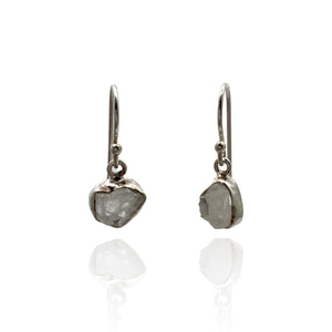 Moonstone and Silver Earrings-Earrings-Julia Cabral-Pistachios