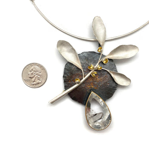 Morning Dew Brooch and Pendant-Necklaces-Liaung-Chung Yen-Pistachios