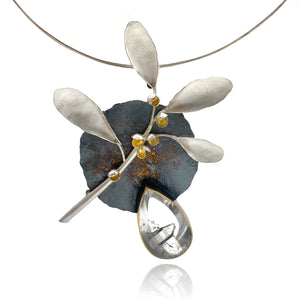 Morning Dew Brooch and Pendant-Necklaces-Liaung-Chung Yen-Pistachios