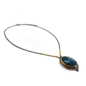 Moss Kyanite and Topaz Necklace-Necklaces-Austin Titus-Pistachios