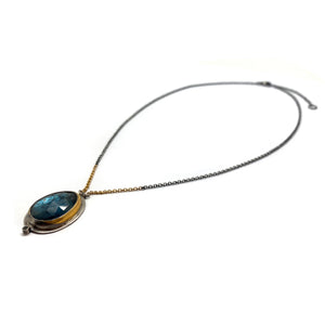 Moss Kyanite and Topaz Necklace-Necklaces-Austin Titus-Pistachios