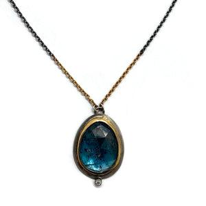 Moss Kyanite and Topaz Necklace-Necklaces-Austin Titus-Pistachios