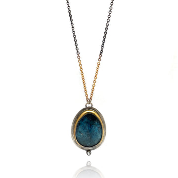 Moss Kyanite and Topaz Necklace