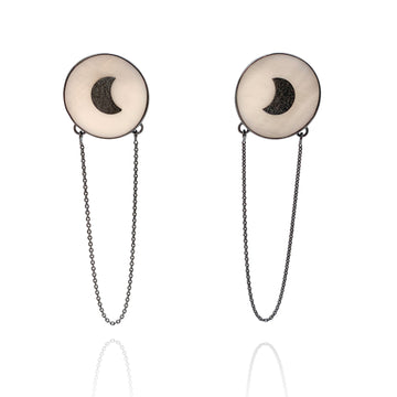Mother & Moon Pearl Earrings