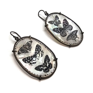 Mother of Pearl Butterfly Earrings-Earrings-Kelly Jean Conroy-Pistachios