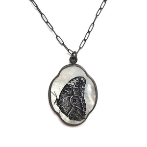 Mother of Pearl Butterfly Pendant-Necklaces-Kelly Jean Conroy-Pistachios