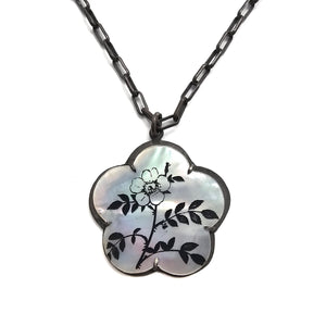 Mother of Pearl Flower Pendant-Necklaces-Kelly Jean Conroy-Pistachios