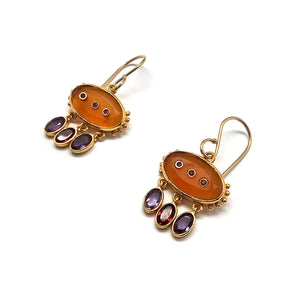 Multi-Color Oval Droplet Earrings-Earrings-Julia Cabral-Pistachios