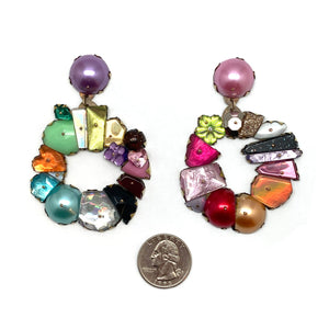 Multi Pearl Wreath Earrings-Earrings-Nikki Couppee-Pistachios