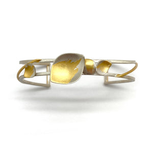 Multi Petal Silver Cuff Bracelet-Bracelets-Judith Neugebauer-Pistachios