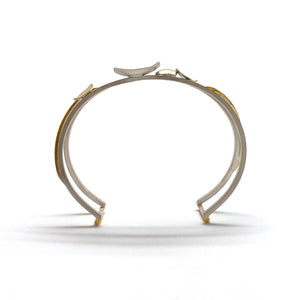 Multi Petal Silver Cuff Bracelet-Bracelets-Judith Neugebauer-Pistachios