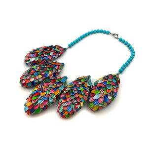 Multicolor Round Petal Necklace-Necklaces-Eunseok Han-Pistachios