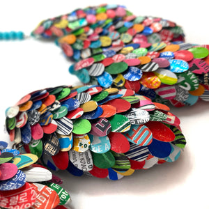 Multicolor Round Petal Necklace-Necklaces-Eunseok Han-Pistachios