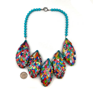 Multicolor Round Petal Necklace-Necklaces-Eunseok Han-Pistachios