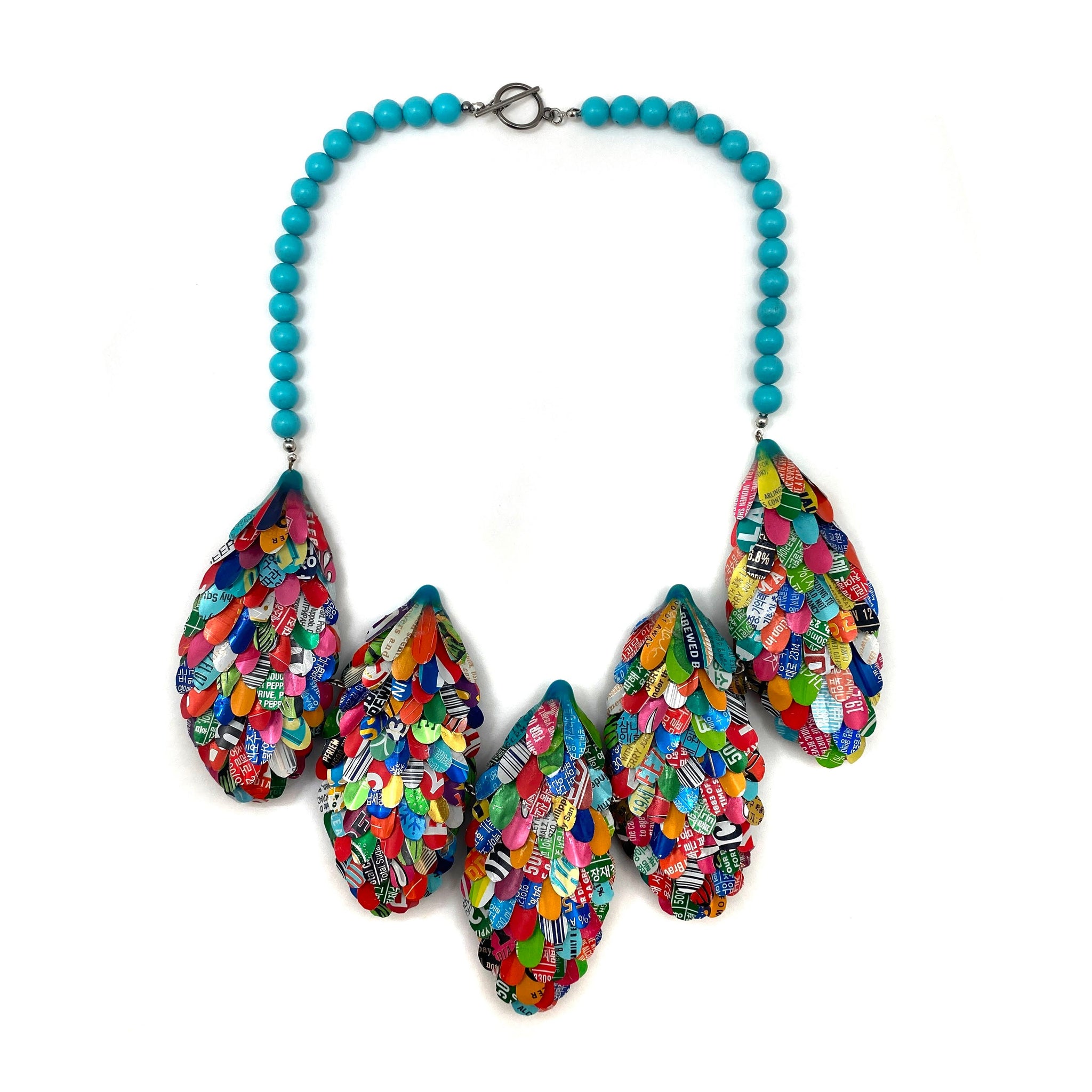 Boho Statement Necklace Polymer Clay Pendant Multicolor | Etsy | Large bead  necklace, Polymer clay pendant, Boho statement necklace