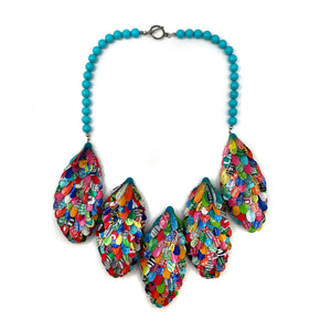 Multicolor Round Petal Necklace-Necklaces-Eunseok Han-Pistachios