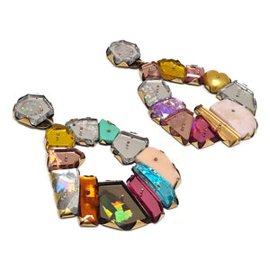 Multicolor Wreath Earrings-Earrings-Nikki Couppee-Pistachios