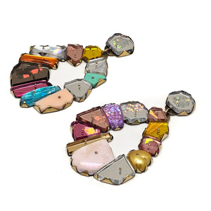 Multicolor Wreath Earrings-Earrings-Nikki Couppee-Pistachios