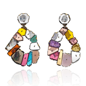 Multicolor Wreath Earrings-Earrings-Nikki Couppee-Pistachios