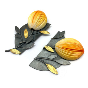 Naoko Yoshizawa - One Flower, Two Forms Earrings-Earrings-Precious Collective-Pistachios