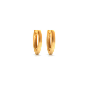 Narrow 'V' Gold Vermeil Earrings - Tall-Earrings-Erich Durrer-Pistachios