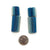 Navy Blue Rectangular Drop Earrings-Earrings-Naoko Yoshizawa-Pistachios