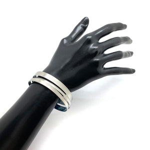 Navy Thin Stripe Bracelet-Bracelets-Claudia Hoppe-Pistachios