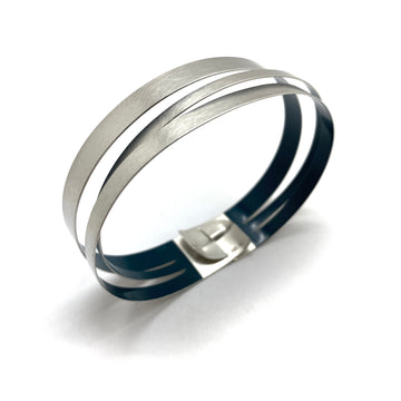 Navy Thin Stripe Bracelet