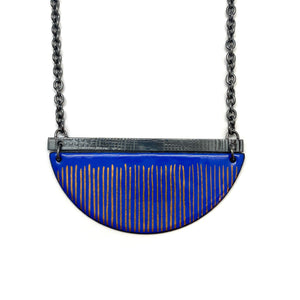 Navy and Gold Enamel Necklace-Necklaces-Jenne Rayburn-Pistachios