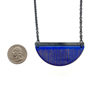 Navy and Gold Enamel Necklace-Necklaces-Jenne Rayburn-Pistachios
